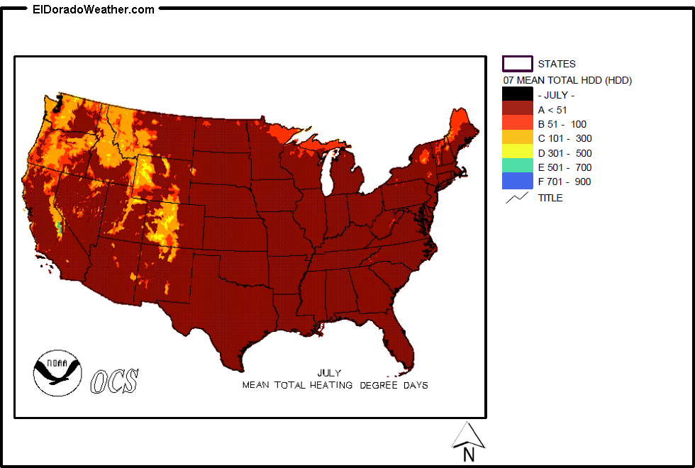 United States Yearly [Annual] and Monthly Mean Total Heating Degree Days